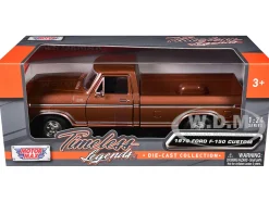 1979 Ford F-150 Pickup Truck Brown 1/24 Diecast Model Car Motormax 79346