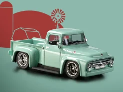 1956 Ford F-100 Pickup Truck Light Green "Collection" Series 1/64 Diecast Model Car by Majorette