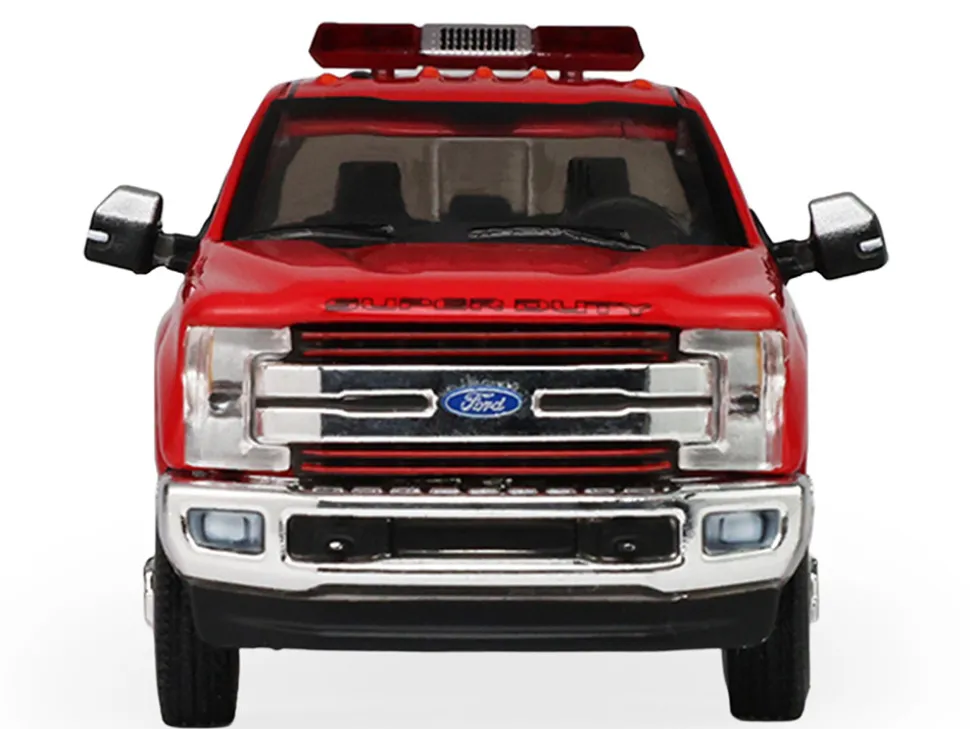 2018 Ford F-350 Pickup Truck "Los Angeles Fire Department" Red with White Stripes "Fire & Rescue" Series #5 1/64 Diecast Model Car by Greenlight