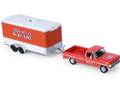 1969 Ford F-250 Pickup Truck Red and 1969 Chevrolet Camaro Z28