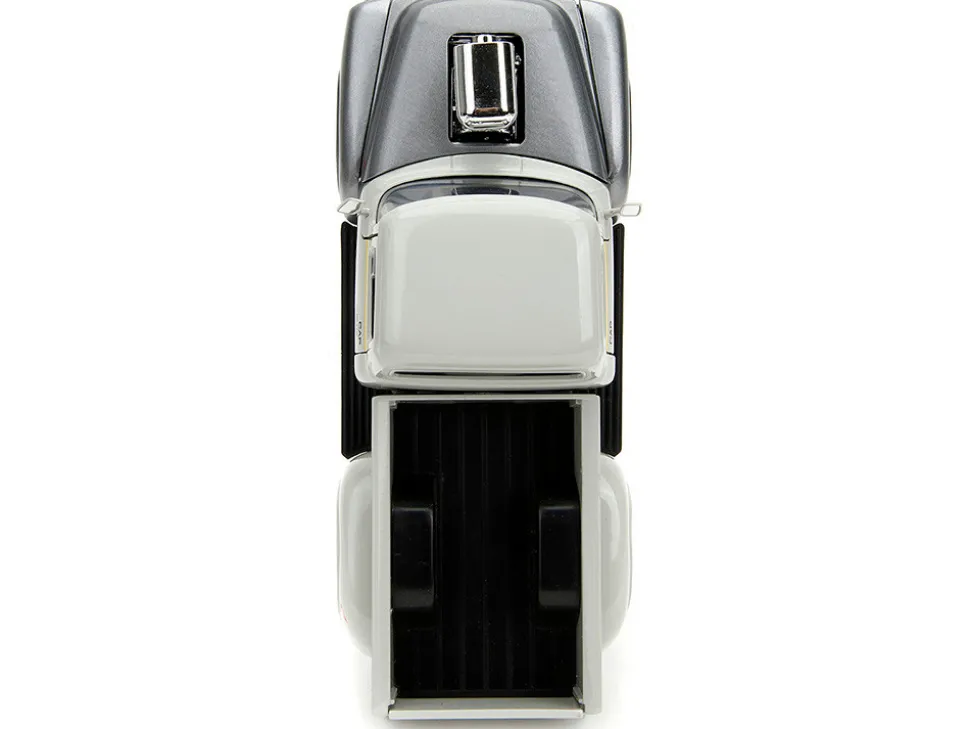 1956 Ford F-100 Pickup Truck Tan and Gray Metallic and Guile Diecast Figure Street Fighter Video Game Anime Hollywood Rides Series 1/24 Diecast Model Car Jada 34373