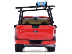 2015 Ford F-150 Pickup Truck with Ladder Rack Red with Black Stripes