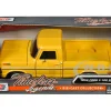 1972 Ford F 100 Pickup Truck Yellow Timeless Legends Series 1/24 Diecast Model Car Motormax 79384Y