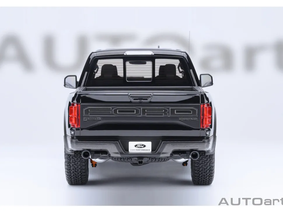 2019 Ford F-150 Raptor Pickup Truck Agate Black 1/18 Model Car by Autoart
