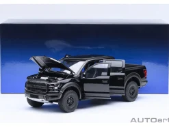 2019 Ford F-150 Raptor Pickup Truck Agate Black 1/18 Model Car by Autoart