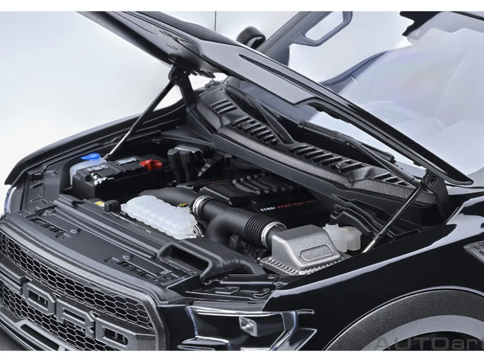 2019 Ford F-150 Raptor Pickup Truck Agate Black 1/18 Model Car by Autoart