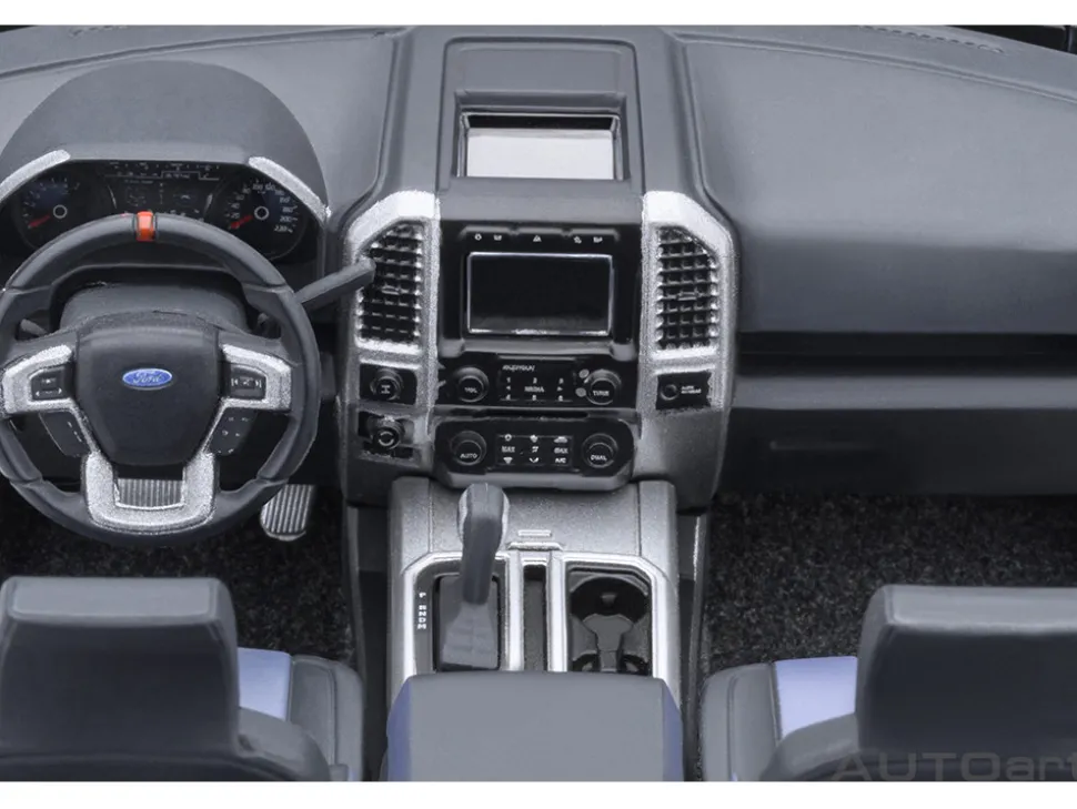 2019 Ford F-150 Raptor Pickup Truck Ingot Silver 1/18 Model Car by Autoart
