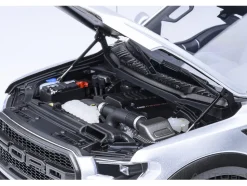 2019 Ford F-150 Raptor Pickup Truck Ingot Silver 1/18 Model Car by Autoart