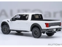 2019 Ford F-150 Raptor Pickup Truck Oxford White 1/18 Model Car by Autoart