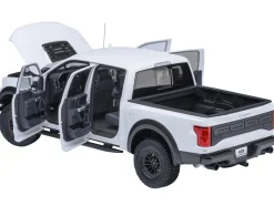 2019 Ford F-150 Raptor Pickup Truck Oxford White 1/18 Model Car by Autoart