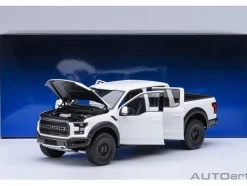2019 Ford F-150 Raptor Pickup Truck Oxford White 1/18 Model Car by Autoart