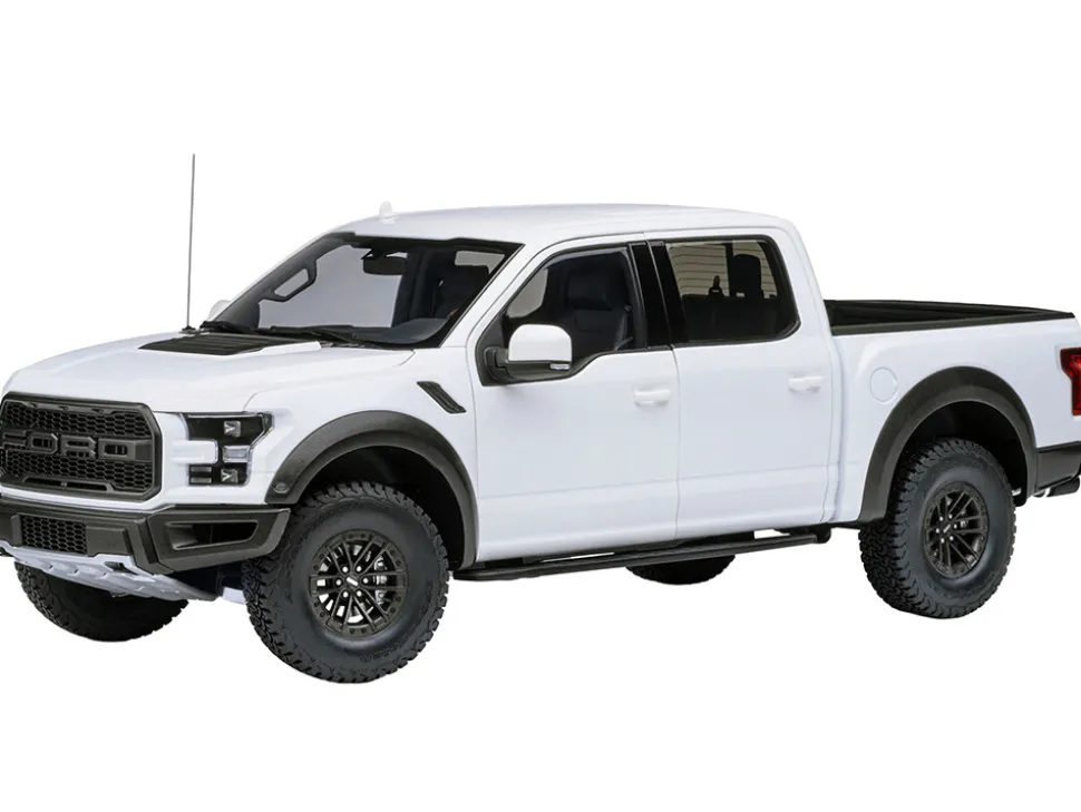 2019 Ford F-150 Raptor Pickup Truck Oxford White 1/18 Model Car by Autoart
