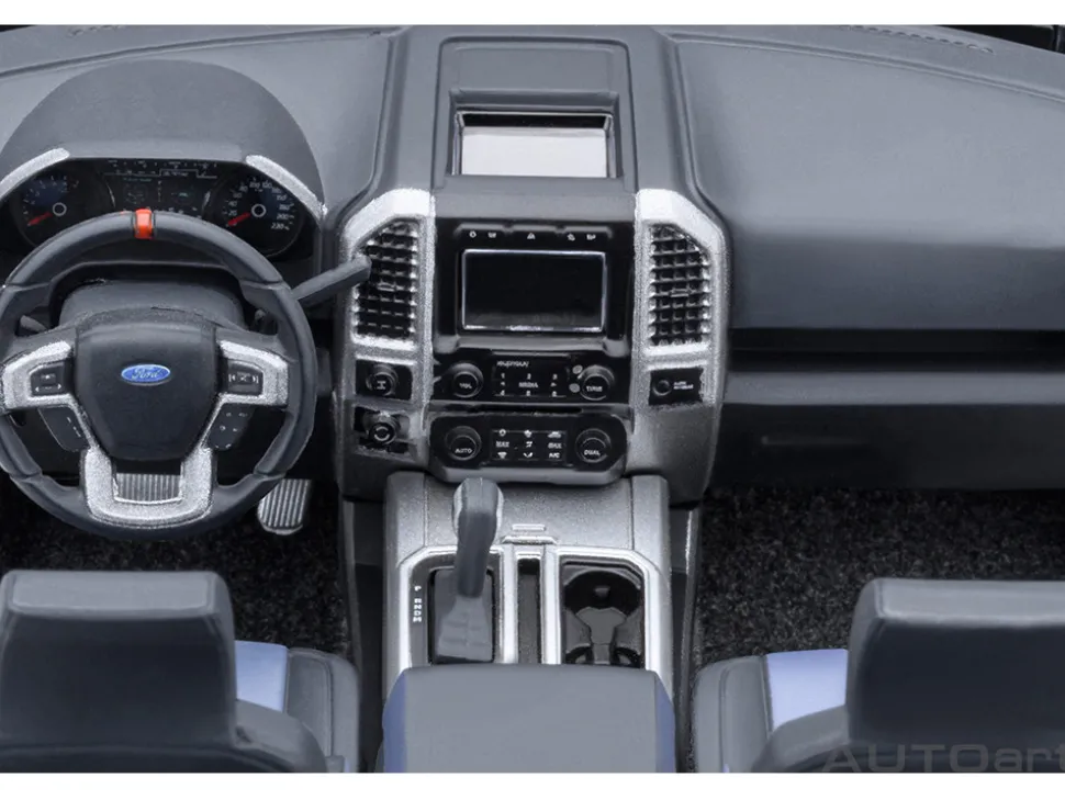 2019 Ford F-150 Raptor Pickup Truck Velocity Blue 1/18 Model Car by Autoart