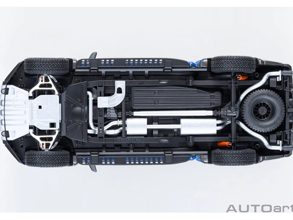 2019 Ford F-150 Raptor Pickup Truck Velocity Blue 1/18 Model Car by Autoart