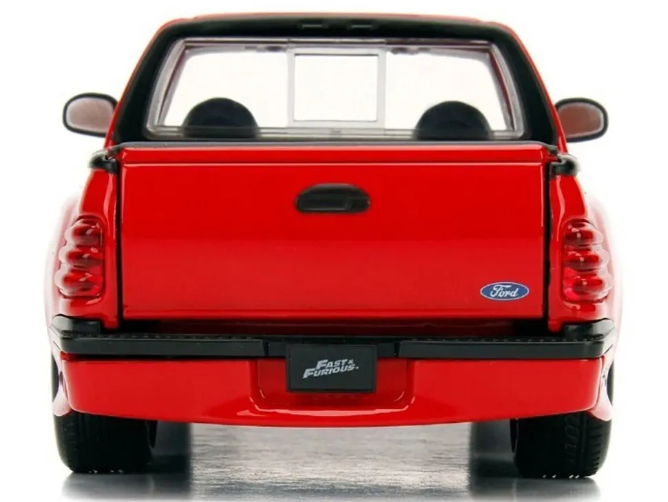 Ford F-150 SVT Lightning Pickup Truck Red "The Fast and the Furious" (2001) Movie "25 Years of Fast & Furious" Series 1/24 Diecast Model Car by Jada