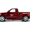 Ford F-150 SVT Lightning Pickup Truck Red Color Brush Finish "The Fast and the Furious" (2001) Movie "25 Years of Fast & Furious" Series 1/24 Diecast Model Car by Jada