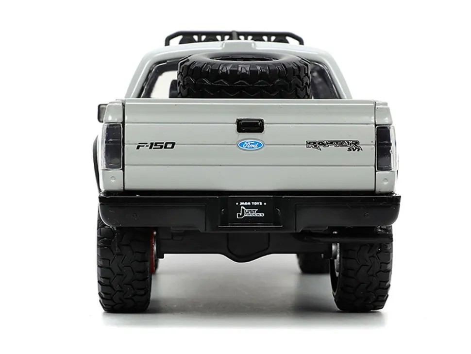 2011 Ford F-150 SVT Raptor Pickup Truck Light Gray with Extra Wheels "Just Trucks" Series 1/24 Diecast Model Car by Jada