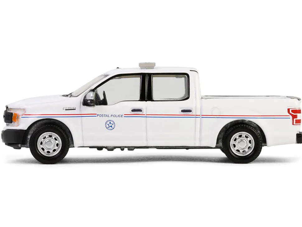 2020 Ford F-150 XL Pickup Truck "United States Postal Service (USPS) Postal Police" White with Red and Blue Stripes "Hobby Exclusive" Series 1/64 Diecast Model Car by Greenlight