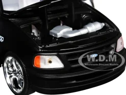2001 Ford F-150 XLT Flareside Supercab Pickup Truck Matt Black with White Interior 
