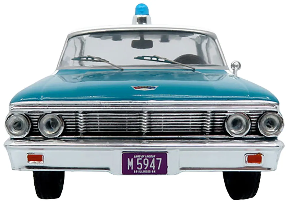 1964 Ford Galaxie 500 Police Car "Chicago Police Department" Blue and White "Five0" Series Limited Edition to 504 pieces Worldwide 1/43 Diecast Model by Iconic Replicas