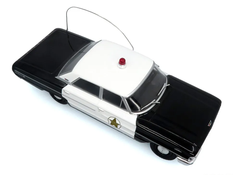 1964 Ford Galaxie 500 Police Car "Mount Airy Mayberry Sheriff" Black and White 1/43 Diecast Model by Iconic Replicas
