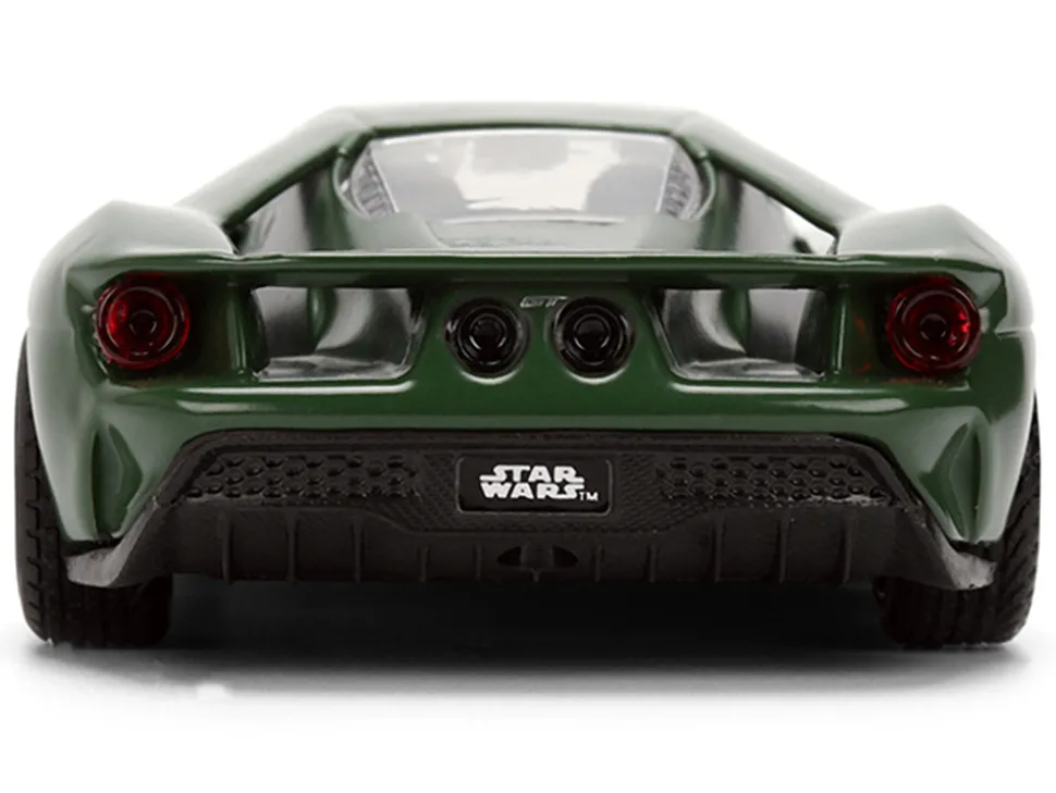 2017 Ford GT "Boba Fett" Livery Dark Green with Graphics "Star Wars" Franchise "Hollywood Rides" Series 1/32 Diecast Model Car by Jada