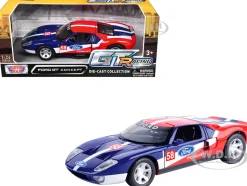 Ford GT Concept #58 Blue and Red with White Stripes "GT Racing" Series 1/24 Diecast Model Car by Motormax
