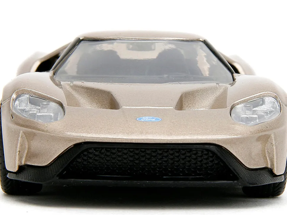 2017 Ford GT Gold Metallic with White Accents Pink Slips Series 1/32 Diecast Model Car Jada 34662