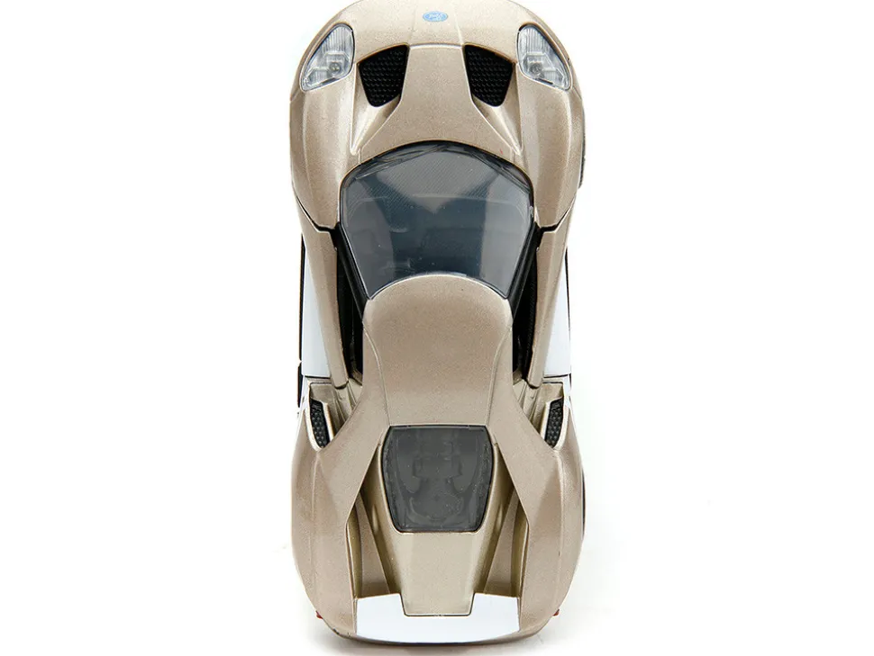 2017 Ford GT Gold Metallic with White Accents Pink Slips Series 1/32 Diecast Model Car Jada 34662