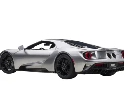 2017 Ford GT Ingot Silver Metallic Black Stripes 1/12 Model Car Autoart 12108