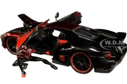 2017 Ford GT Miles Morales Diecast Figurine Spider Man Marvel Series 1/24 Diecast Model Car Jada 31190