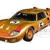 1966 Ford GT-40 MK II #5 Gold After Race Dirty Version 1/18 Diecast Model Car Shelby Collectibles SC430