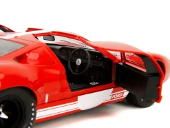 Ford GT40 MK1 Red with White Stripes and Graphics 