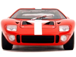Ford GT40 MK1 Red with White Stripes and Graphics 