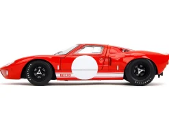 Ford GT40 MK1 Red with White Stripes and Graphics 