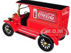 1917 Ford Model T Cargo Van Coca Cola Red Black Top 1/24 Diecast Model Car Motor City Classics 424917