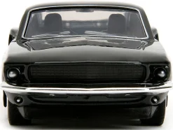 1969 Ford Mustang Black Metallic with Pink Stripes and Wheels Pink Slips Series 1/32 Diecast Model Car Jada 34853