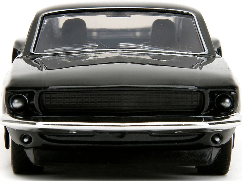 1969 Ford Mustang Black Metallic with Pink Stripes and Wheels Pink Slips Series 1/32 Diecast Model Car Jada 34853