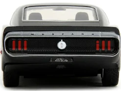 1969 Ford Mustang Black Metallic with Pink Stripes and Wheels Pink Slips Series 1/32 Diecast Model Car Jada 34853