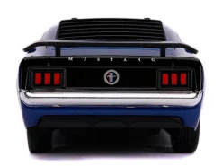 1970 Ford Mustang Boss Blue Metallic Silver Winter Soldier Avengers Marvel Series 1/32 Diecast Model Car Jada 31745
