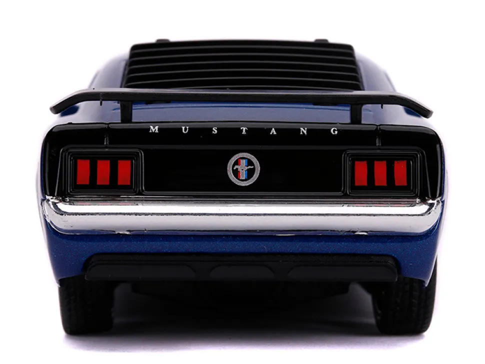 1970 Ford Mustang Boss Blue Metallic Silver Winter Soldier Avengers Marvel Series 1/32 Diecast Model Car Jada 31745