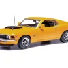 1970 Ford Mustang Boss 429 Bright Yellow with Black Hood Scoop 1/43 Diecast Model by IXO Models
