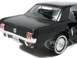 1964 1/2 Ford Mustang Coupe Hard Top Black 1/24 Diecast Model Car Welly 22451