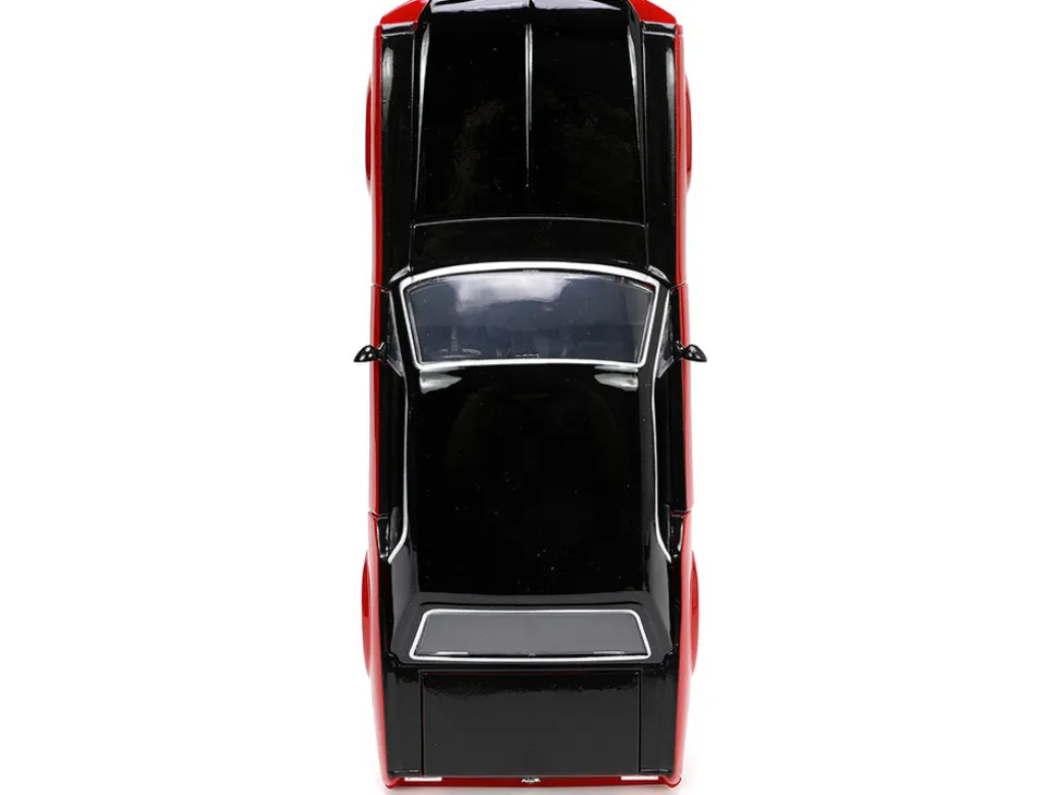 1965 Ford Mustang Custom Red Black Bigtime Muscle Series 1/24 Diecast Model Car Jada 34202