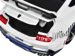 2024 Ford Mustang Dark House White with Mustang Horse Graphics Bigtime Muscle Series 1/24 Diecast Model Car Jada 35279