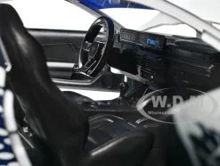 2024 Ford Mustang Dark House White with Mustang Horse Graphics Bigtime Muscle Series 1/24 Diecast Model Car Jada 35279