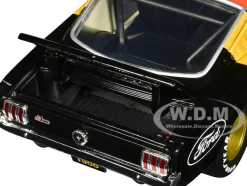 1966 Ford Mustang Fastback 2+2 Off White and Black with Red and Yellow Stripes 