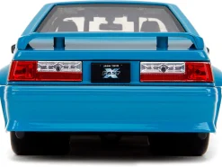 1989 Ford Mustang GT Blue with Black Hood Stripes 