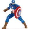 2006 Ford Mustang GT Captain America Diecast Figurine Avengers Marvel Series 1/24 Diecast Model Car Jada 31187