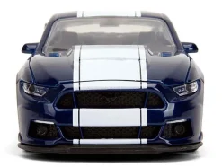 2016 Ford Mustang GT Dark Blue Metallic with White Stripe